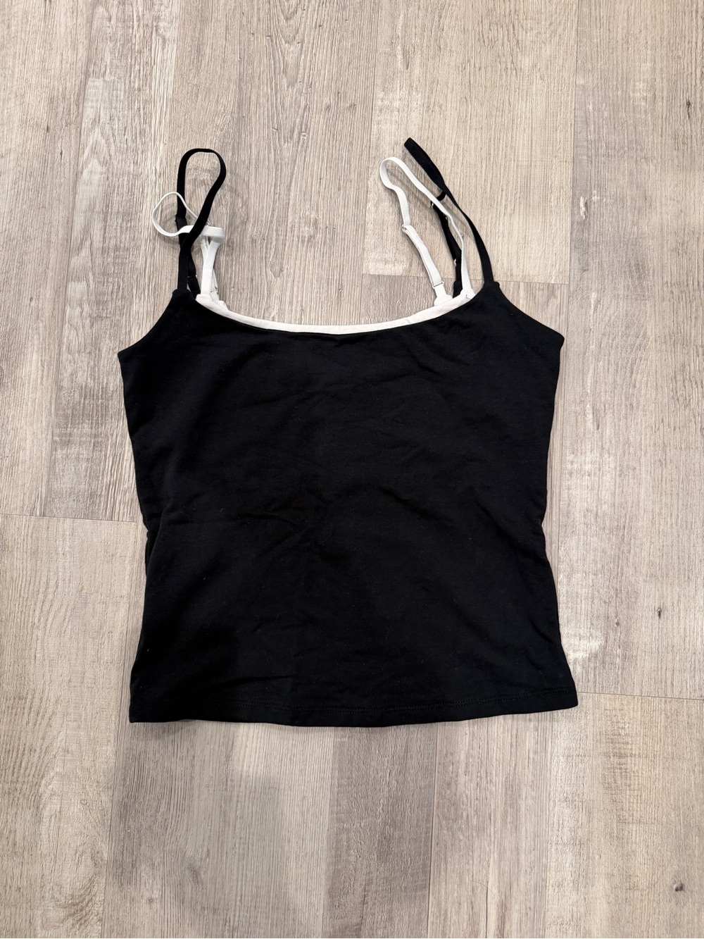 Abercrombie & Fitch Black Bra Free Double Layer Tank